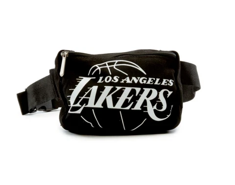 Los Angeles Lakers NBA Fanny Pack Waist Bag - Black White Belt Bag Zipper Pocket Cover