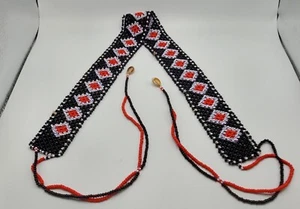 Native American Handcrafted Seed Bead Belt Waistbelt 48" - Picture 1 of 3