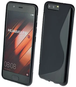 Custodia In Silicone Flessibile Nera Per Huawei P10 - Foto 1 di 6