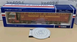 Corgi 75408 1/50 Scale DAF 85 Curtainside T. Brady & Son Ltd Ed Model Boxed - Picture 1 of 8