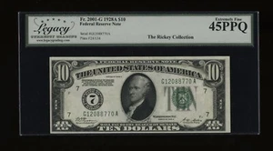 DBR 1928-A $10 Chicago Numeral Fr. 2001-G Legacy 45 PPQ Serial G12088770A - Picture 1 of 2