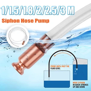 1pcs Siphon Hose Pump Self Priming Jiggler Shaker Transfer Fuel Water Oil Gas US - Picture 1 of 8