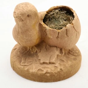 Vintage FN Burt Paper Mache Pulp Chick & Egg Easter Candy Container  - Picture 1 of 5