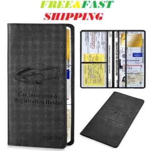 Car Registration and Insurance Card Holder Auto Glove Box Document Organizer - Picture 1 of 6