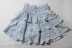 Zara Girls Elastic Waistband Textured Floral Skort AC2 Blue Size 11-12 NWT - Picture 1 of 3