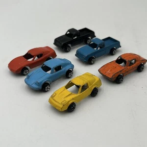 Vintage Lot Tootsie Toy 80's Chevy Stepside Pick Ups, 3 Corvettes, 1 Porsche 2” - Picture 1 of 12