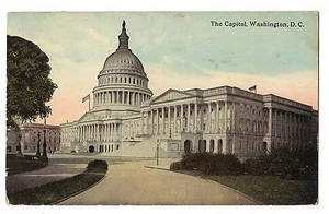 1913 U.S. Capitol Building Washington D.C. Postcard District of Columbia Vintage - Picture 1 of 2