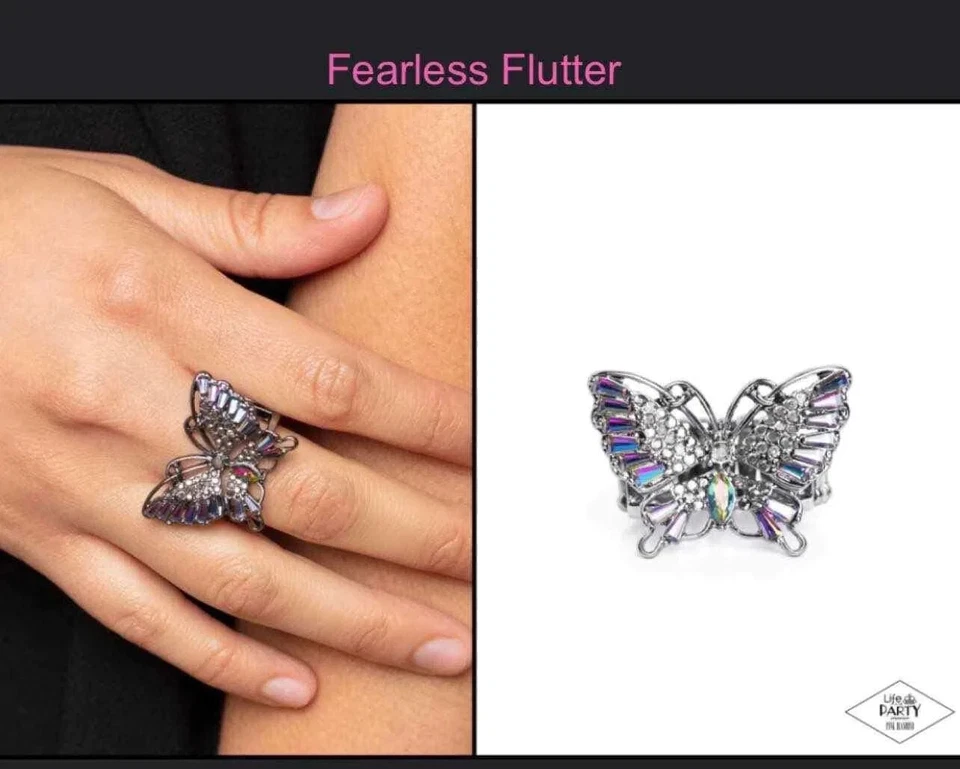 Paparazzi FEARLESS FLUTTER multi OIL SPILL ring - Image 1 of 1