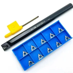 91° S12M STFCR11 12mm×150mm CNC Internal Turning Tool Holder + 10Pcs TCGT110204 - Picture 1 of 4