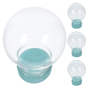4 Pcs Weihnachts -Schneeflockenhaube Kugelglas Mit Klarem Wasser - Bild 1 von 12