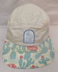 Vtg Katin Hat Leather StrapBack Kanvas Lightweight Cap Floral Cactus 5 Panel USA - Picture 1 of 9
