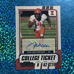 2021 Panini Contenders Draft #256 JOSH IMATORBHEBHE College Ticket Auto - Picture 1 of 6