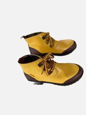 阿尔及利亚黄色/棕色女式 Water Resident 系带踝靴 11 码全新。 — 第 1/4 张图片