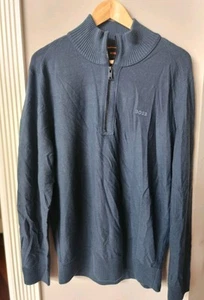 Boss Hugo Boss Sweater Pullover 1/4 Reißverschluss XXL 2XL Herren Dunkelgrau Neu Boss - Bild 1 von 7