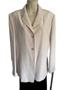 TALBOTS elegant Jacket Blazer 100% Pure Silk 2B Padded Shoulders Collar Lapel 12 - Picture 1 of 13