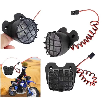 1/4 RC Motorcycle Headlight Sturdy Professional Accessories for -mx - Image 1 of 2
