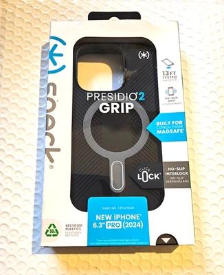 Speck - Funda Presidio2 Grip ClickLock con MagSafe Apple iPhone 16 Pro - Negra Foto 1 de 2