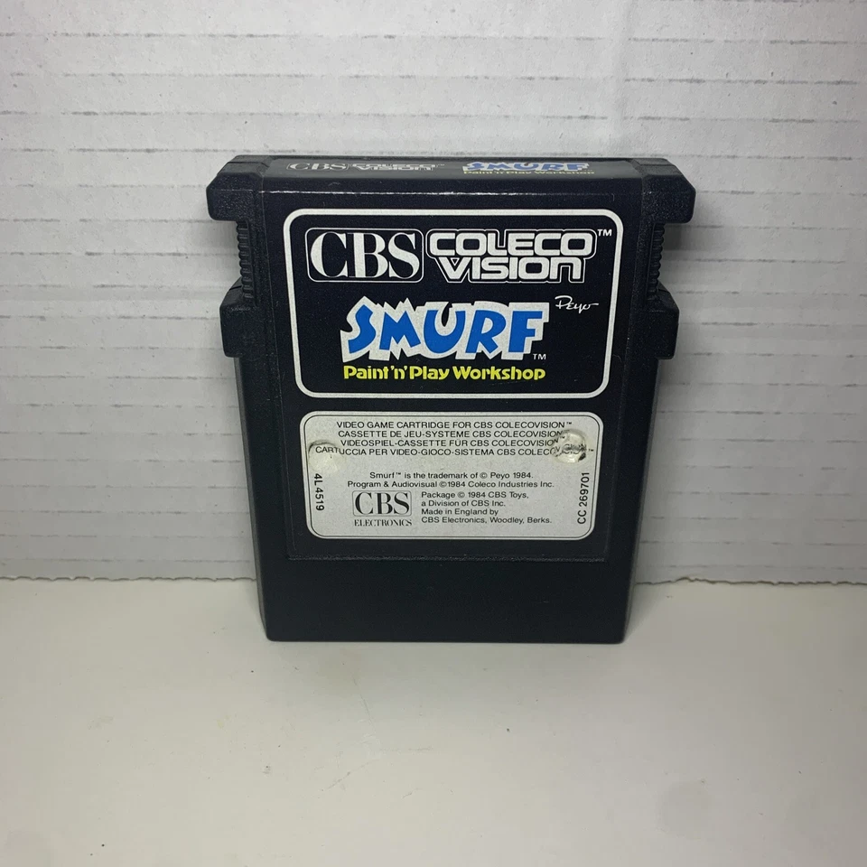 Coleco Vision Smurf Paint N And & Play Workshop Colecovision 1984 - Authentic - Image 1 of 4