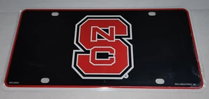 North Carolina State Wolfpack (NCSU) NCAA schwarzes Metall Nummernschild - Bild 1 von 3