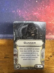Star Wars Miniatures X-Wing Upgrade Card GUNNER Crew - Picture 1 of 2