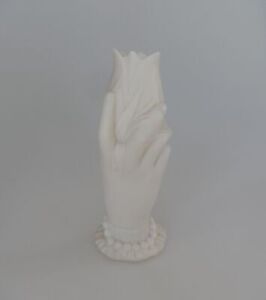 Victorian Parian Vase Hand Tulip Bennington 19th Century