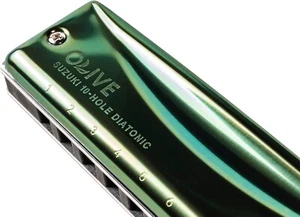 SUZUKI C-20 OLIVE 10 hole Diatonic Harmonica 14 Keys - Picture 1 of 11