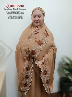 Telekung Annisaa pelbagai warna sulam atau plain travel atau gift - Image 1 of 4