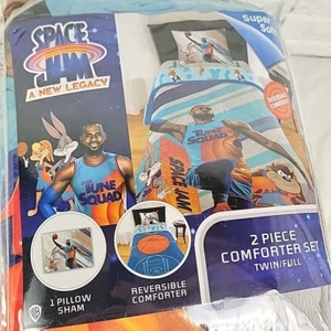 NEW Space Jam A New Legacy 2 pc TWIN FULL Size Bed Comforter & Pillow Sham Set - Picture 1 of 11
