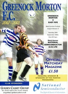 Greenock Morton v East Fife Scottish League Third Division September 28th 2002 - Picture 1 of 1