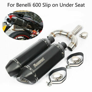 Easy Install Under Seat Exhaust Muffler Middle Link Pipe Slip on for Benelli 600