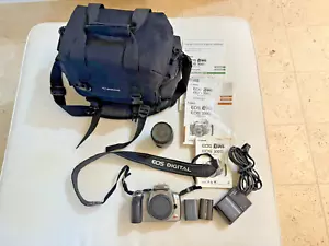 Canon Rebel EOS 300D DS6041 Digital Camera,charger,power cord,case & 3 batteries - Picture 1 of 12