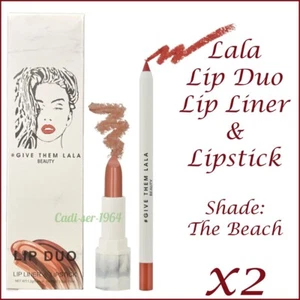 Give Them Lala Lip Duo Lip Liner and Lipstick Shade: The Beach NEW x 2 - Picture 1 of 24