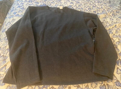 Dosa 2 Med Gray Merino Wool LS Top Shirt Great One Tiny Hole - Image 1 of 4