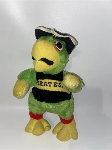 Vintage 1993 BJ Toys Plush Pittsburgh Pirates Pirate Parrot 12” Rare HTF Morila Cover