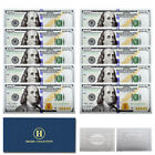 10pcs and Envelope Us Dollar Silver Banknotes 100 Usd Uncurrency Collectibles