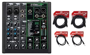 Mezclador de efectos profesionales de 6 canales Mackie ProFX6v3 con cables USB ProFX6 v3+XLR+1/4 - Imagen 1 de 12
