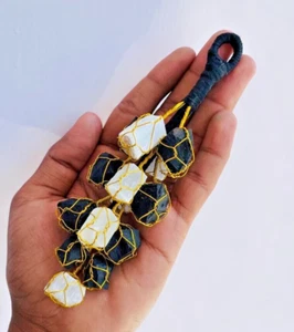 Percha de coche de turmalina negra selenita colgante de pared cristal percha de puerta caída - Imagen 1 de 7