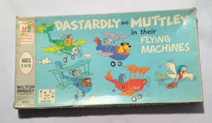 VINTAGE MILTON BRADLEY DASTARDLY MUTTLEY FLYING MACHINES GAME BOARD & BOX ONLY - Picture 1 of 3