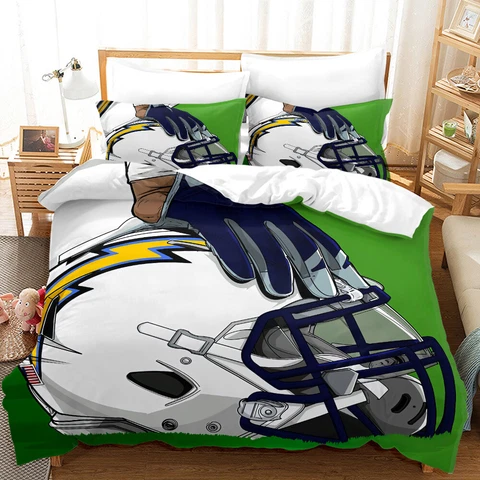 Los Angeles Chargers Bedding Set Duvet Cover Quilt Cover 2 Pillowcase US size Cover