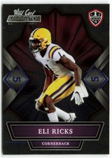 2021 Eli Ricks Wild Card Alumination NIL Rookie 5 Stripe Blue Foil