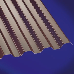 Polycarbonat Wellplatten Profilplatten | 0,8 mm | Trapez 76/18 | Glatt | Bronce - Bild 1 von 3