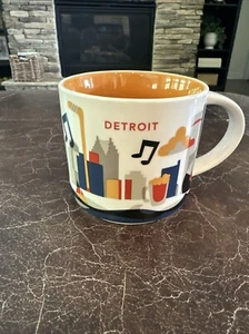 Starbucks Detroit Coffee Mug Cup 2015 You Are Here Collectors Series 14oz - Picture 1 of 5