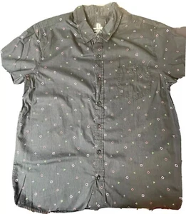 Sony PlayStation Mens Size XL Black Controller Icon All over Short Sleeve Collar - Picture 1 of 4