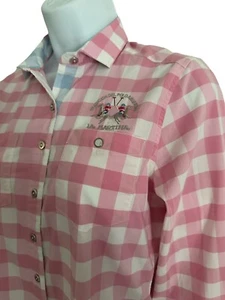 Camisa LA MARTINA Mujer Rosa Guinga Argentina Elastano Elastano Elastizada Abotonada XS Talla 1 - Imagen 1 de 10