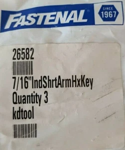 3pc Hex Key Allen Wrench 7/16 Fastenal Industrial - Picture 1 of 2
