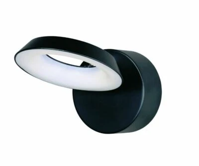 Arandela de parede LED ET2 E20902-BK Quantum preta 8"" de largura - Imagem 1 de 4