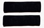 2 x Plain Black Car Seat Belt Pad Covers 