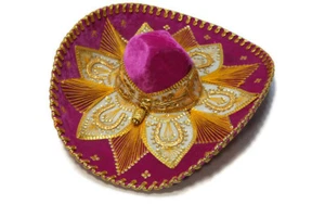 Salazar Pigalle Mexican Yepez Festival Mariachi Sombrero Hat Pink - Picture 1 of 5