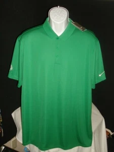 NWT NIKE GOLF DRI-FIT SOLID GREEN POLY S/S POLO SHIRT SZ. 2XL "OGA" OREGON GOLF - Picture 1 of 10