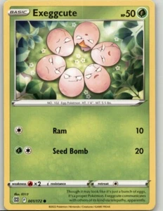 Pokemon SWSH09: Brilliant Stars Exeggcute #001/172 Common - Picture 1 of 1